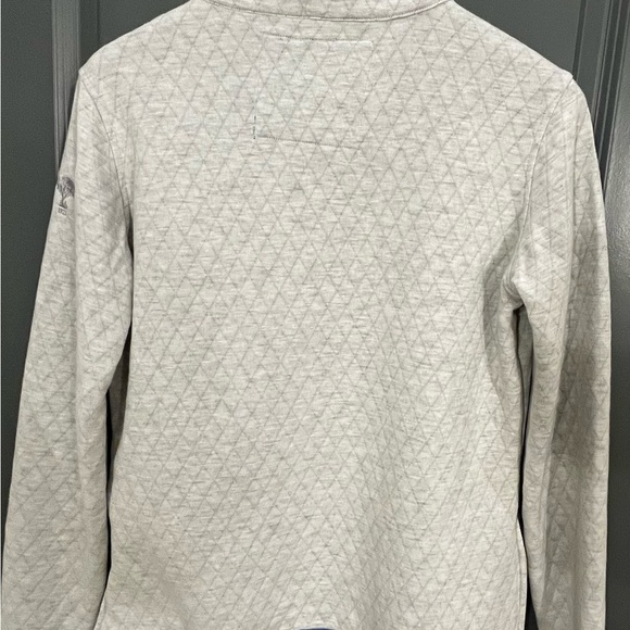 Straight Down Women's Gray Blue Quilted Mock Neck Pullover Gold Athleisure Sz Lg - Picture 3 of 11